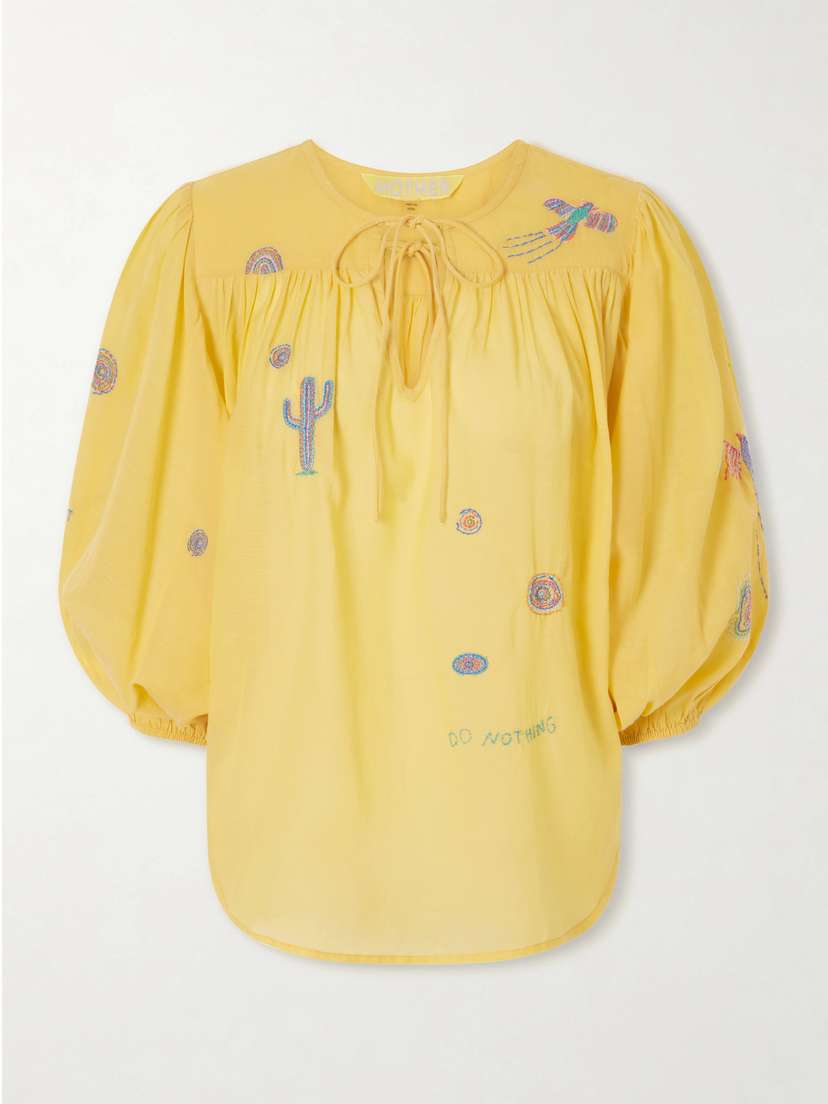 Mother The Breeze Embroidered Cotton-blend Voile Blouse | Thumbnail 5