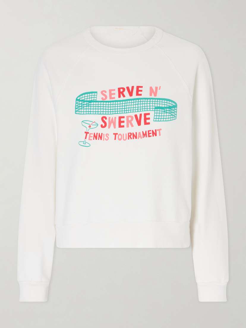 Mother The Itty Concert Printed Cotton-jersey Sweater