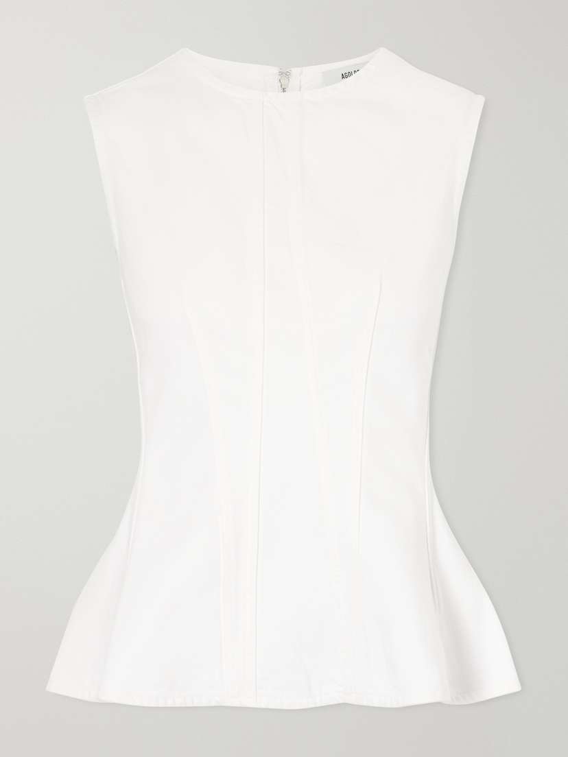 AGOLDE Corbin Cotton Peplum Top | Thumbnail 5