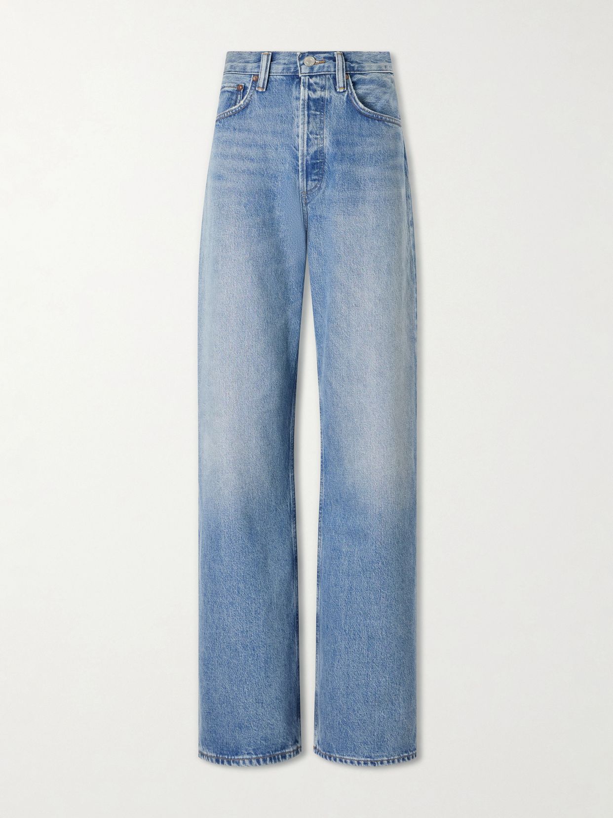 vintage loose high rise straight leg jeans