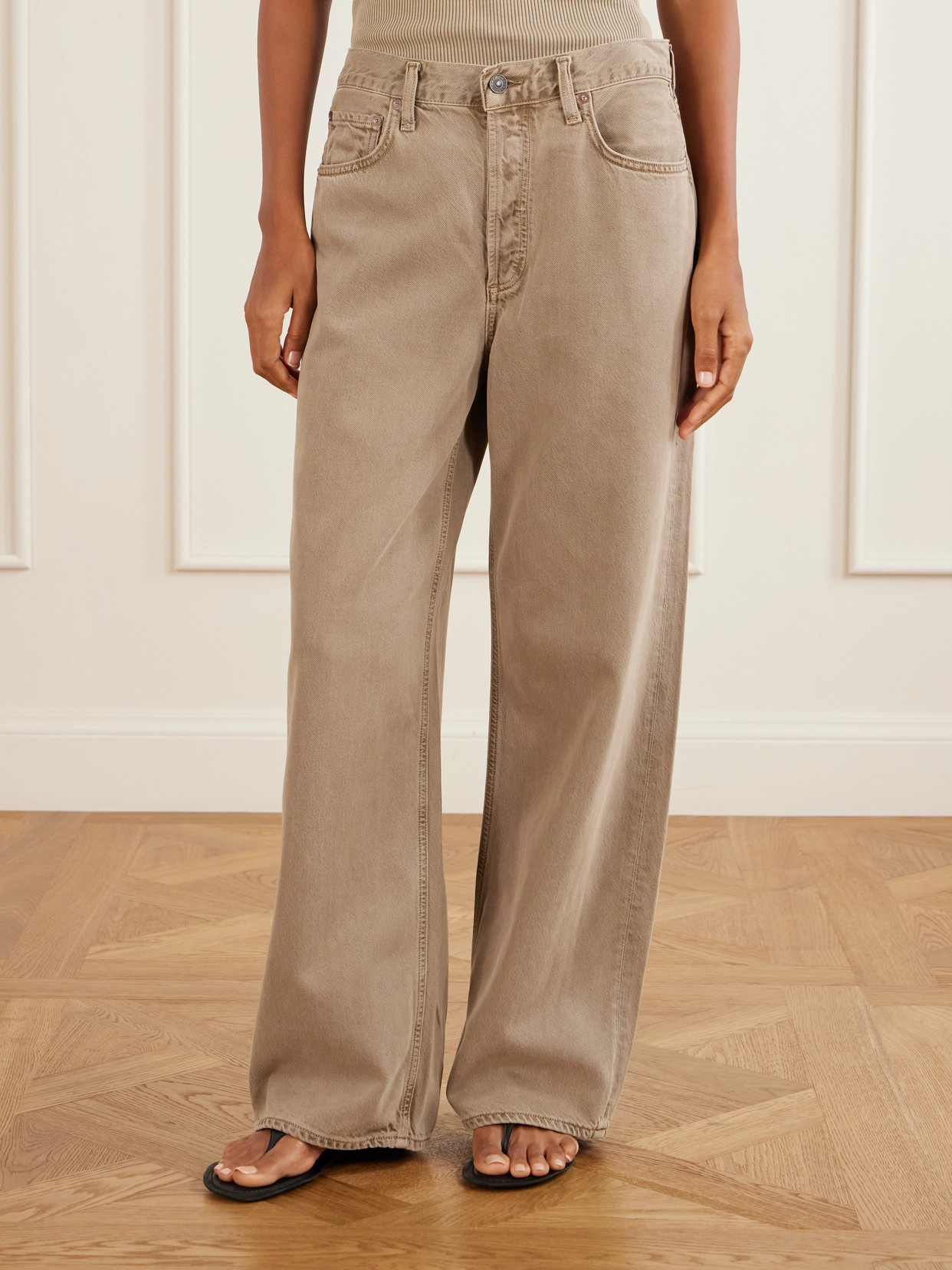 Low Slung Baggy Low-Rise Wide- Leg