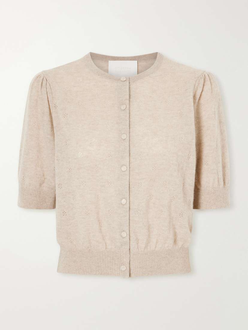 Citizens of Humanity Raina Pointelle-knit Wool And Cashmere-blend Cardigan