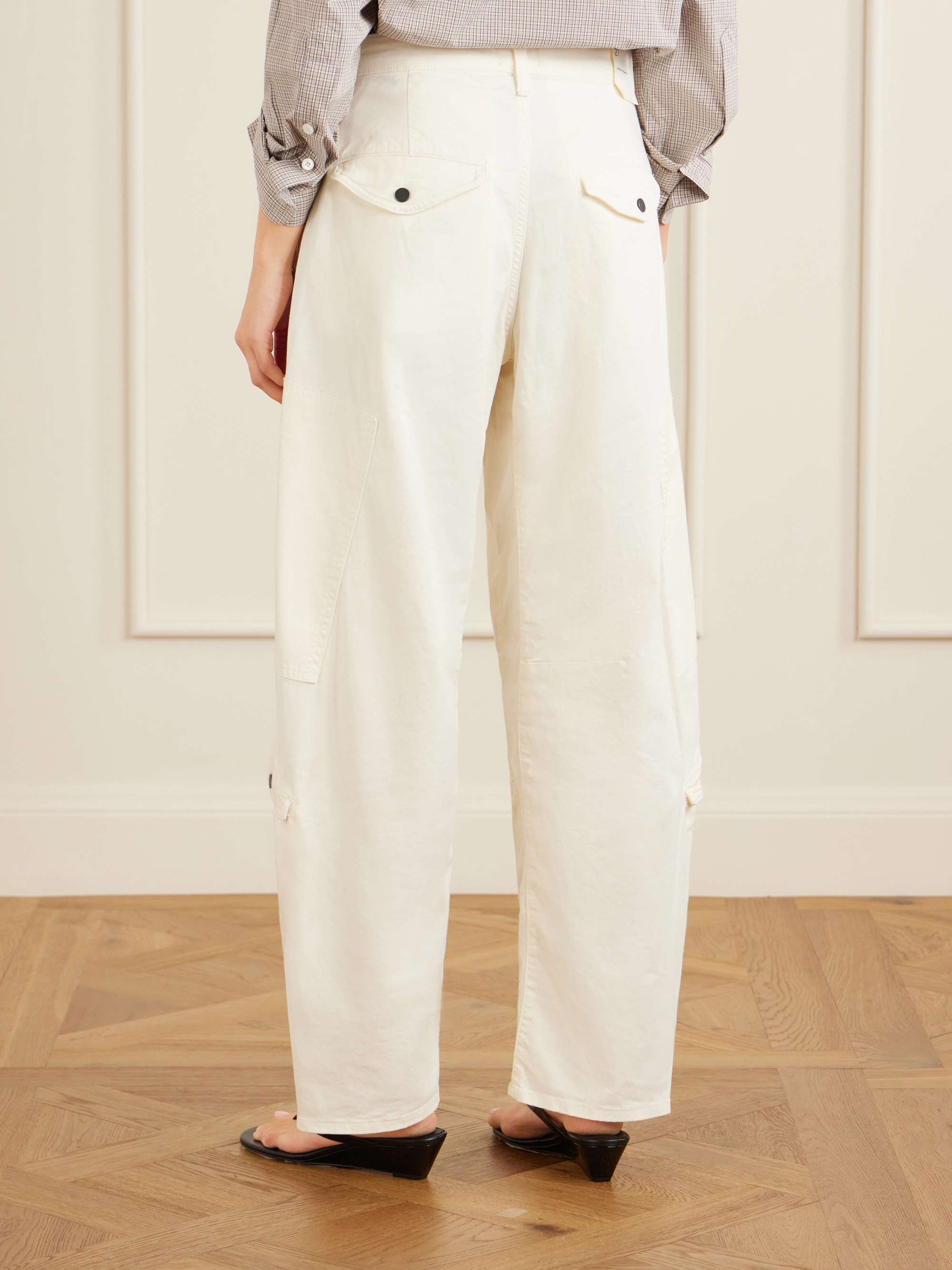 CITIZENS OF HUMANITY Flight pleated organic cotton-blend twill 