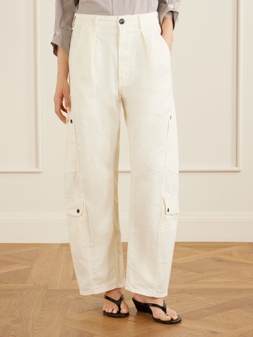 Citizens Of Humanity Flight pleated organic cotton-blend twill barrel-leg pants