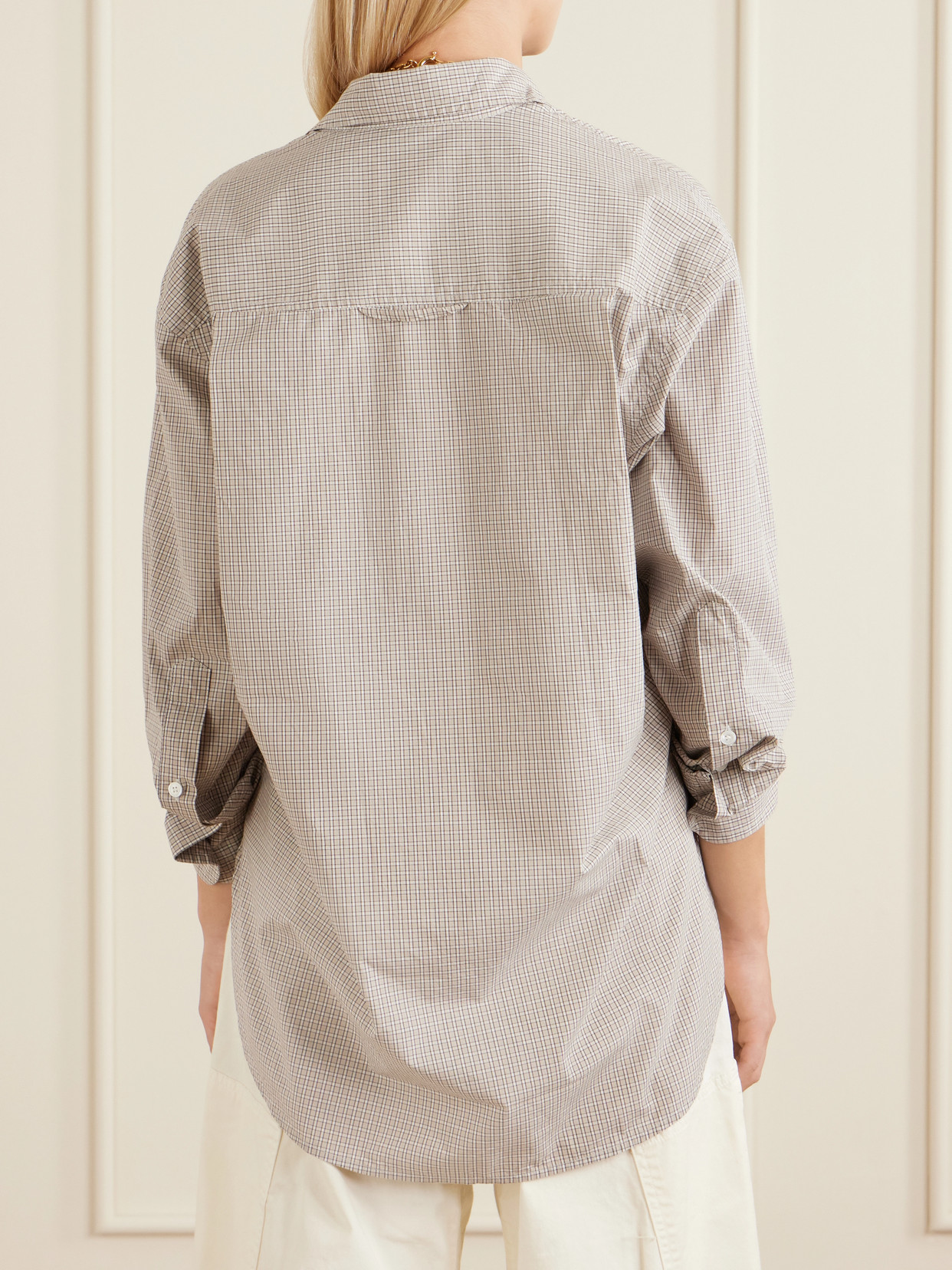 Kayla Checked Cotton-Poplin Shirt