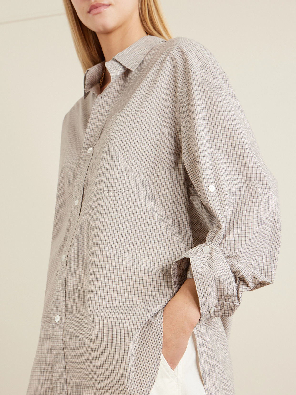 Kayla Checked Cotton-Poplin Shirt