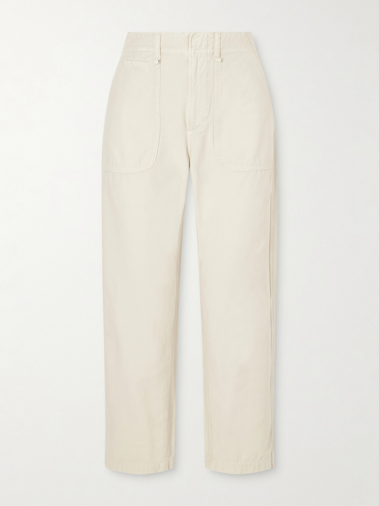 Citizen Of Humanity Winslow Utility Organic Cotton Straight-leg Pants In White