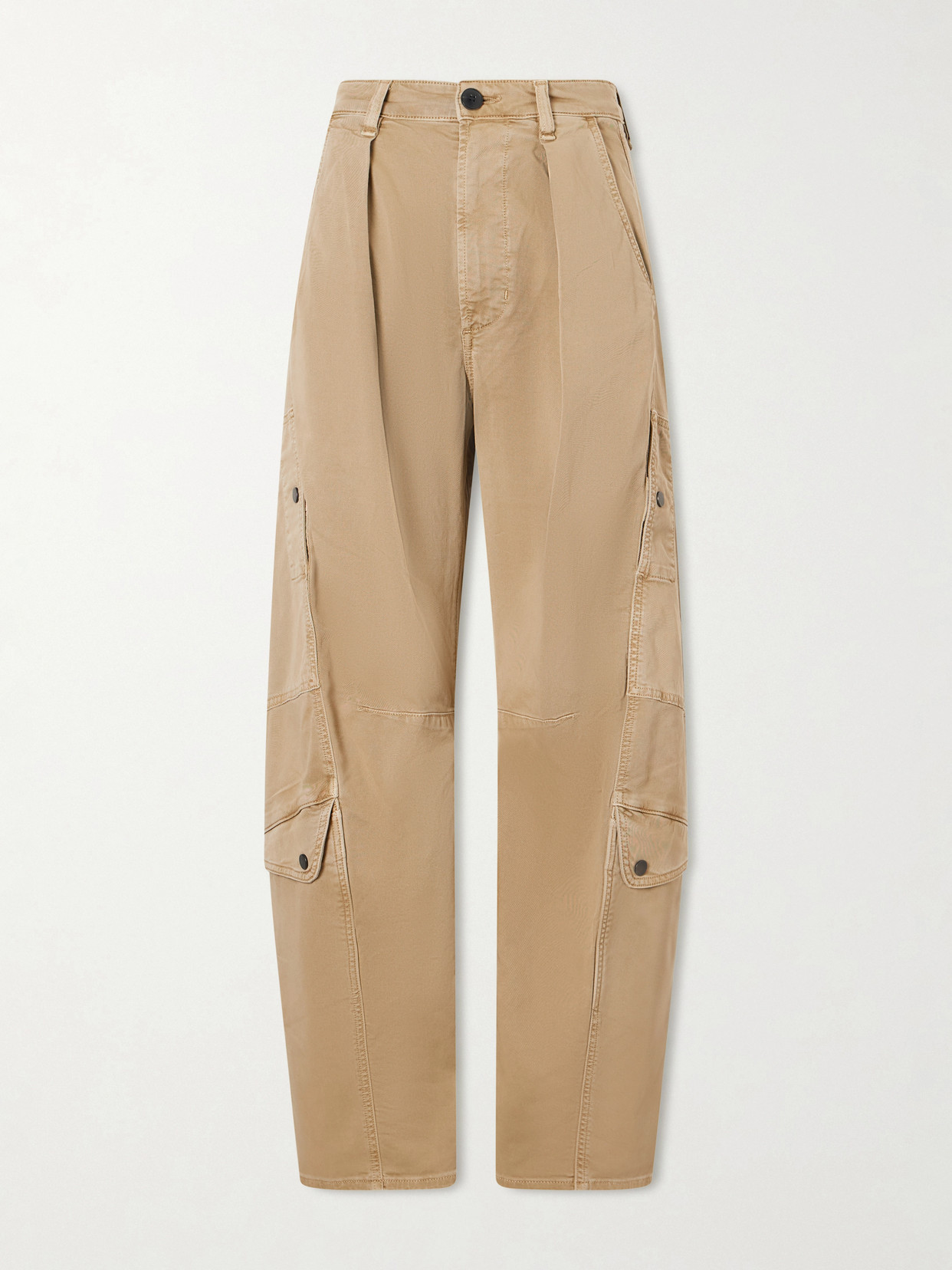 Citizen Of Humanity Flight Mid-rise Straight-leg Cotton-blend Twill Cargo Pants In Brown