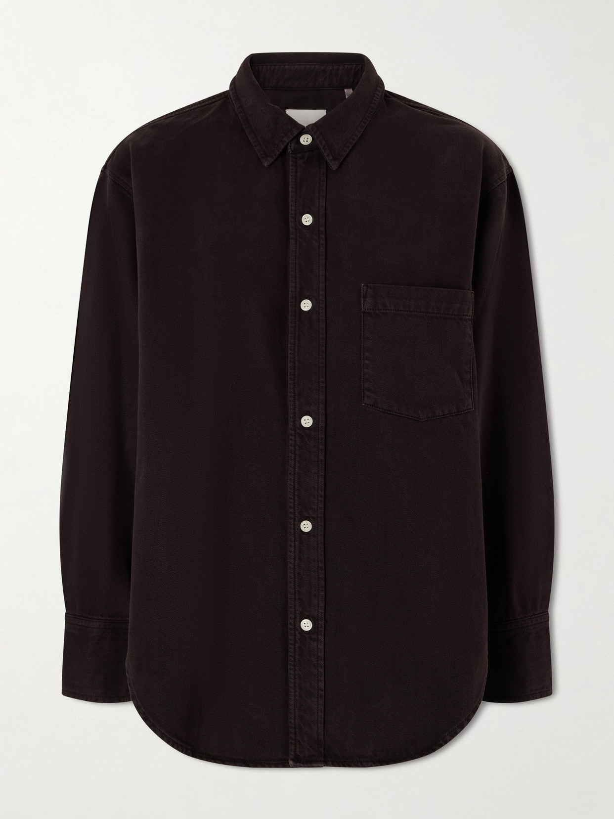 Citizen Of Humanity Carter Organic Cotton And Lyocell-blend Twill Shirt In Brown