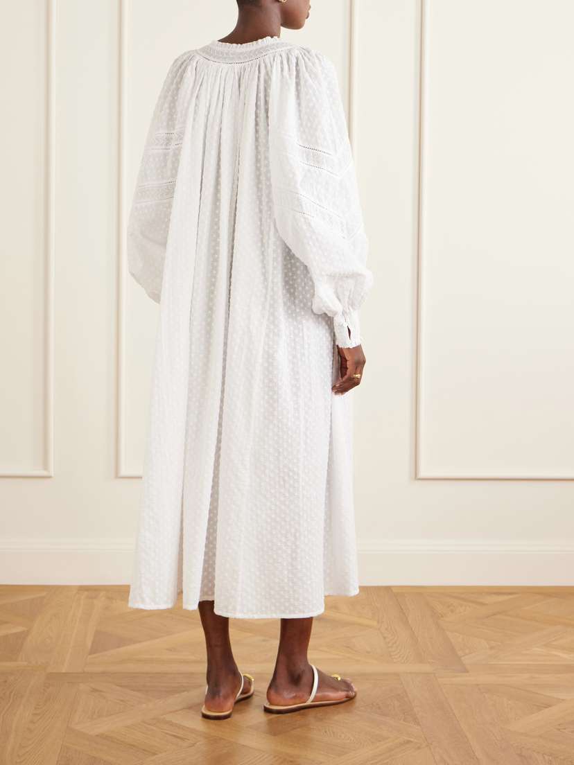 Thierry Colson Vladia Ruffled Embroidered Cotton Maxi Dress | Thumbnail 3 Thierry Colson Vladia Ruffled Embroidered Cotton Maxi Dress | Thumbnail 3