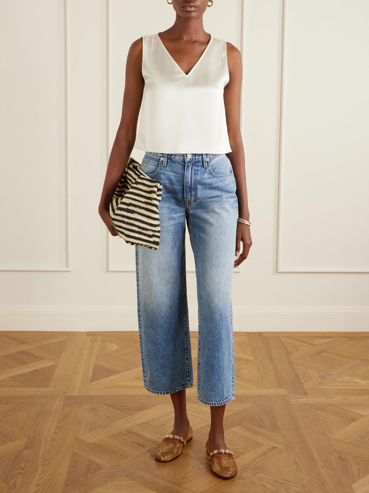 Iro Shell-Embellished Rubber Flats