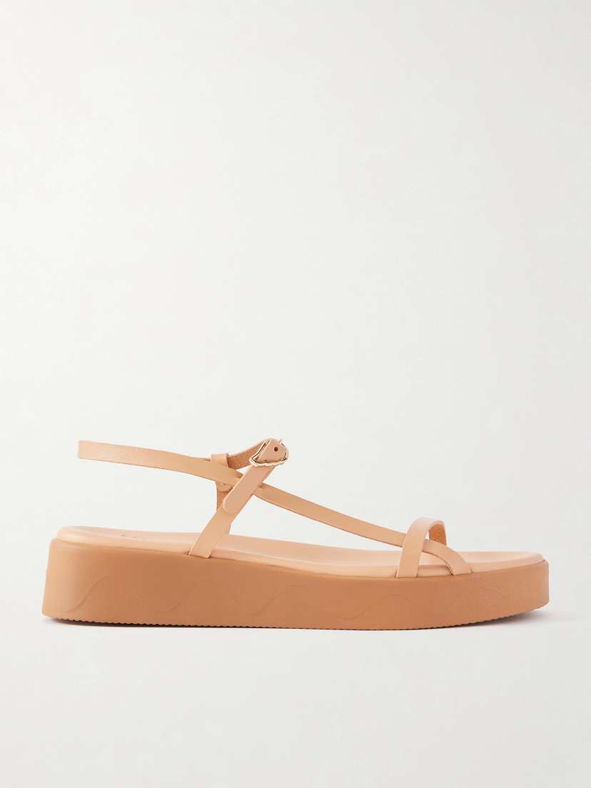 Ancient Greek Sandals Politia Leather Platform Sandals