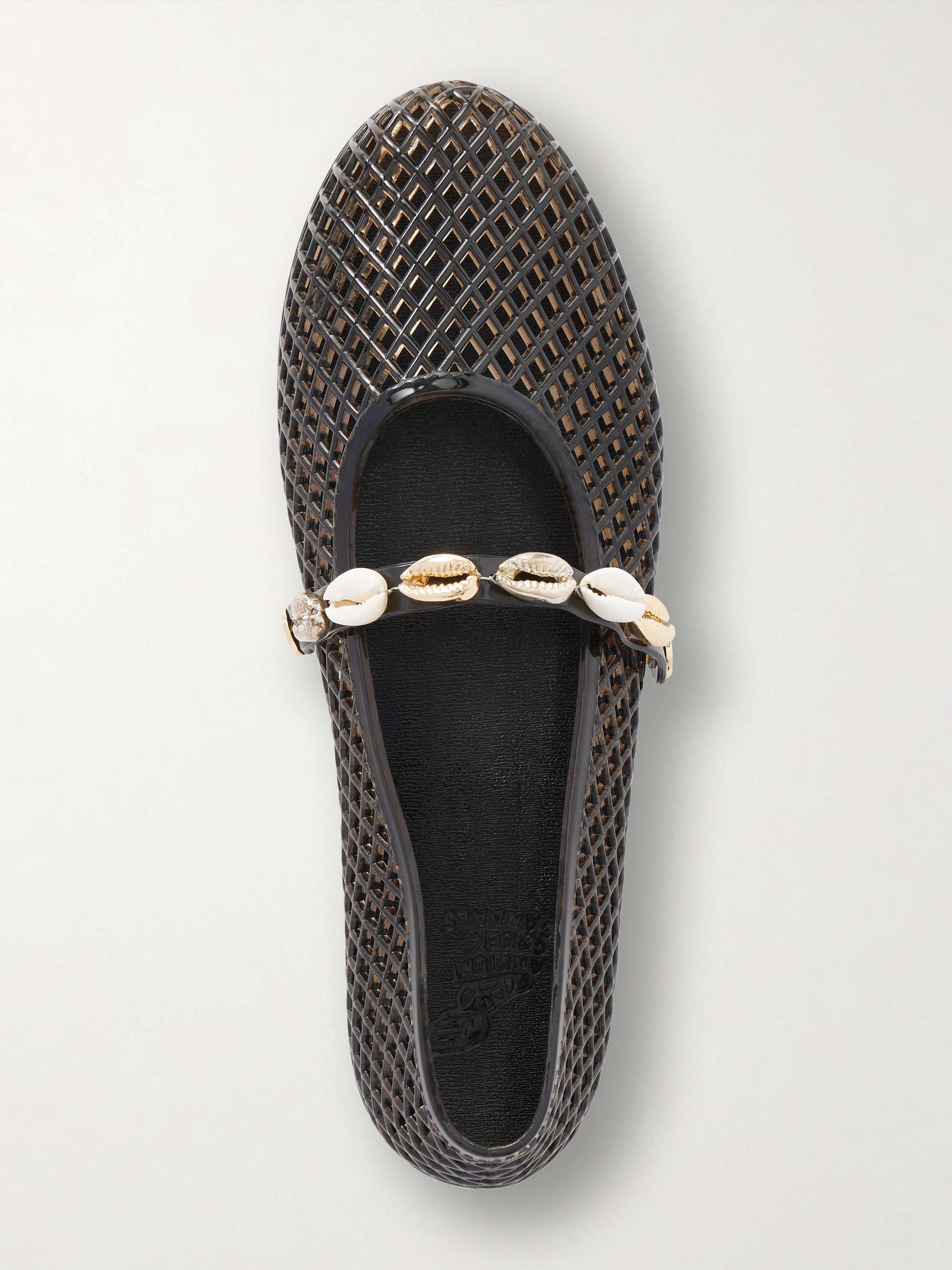 ANCIENT GREEK SANDALS Iro shell-embellished rubber flats | NET-A