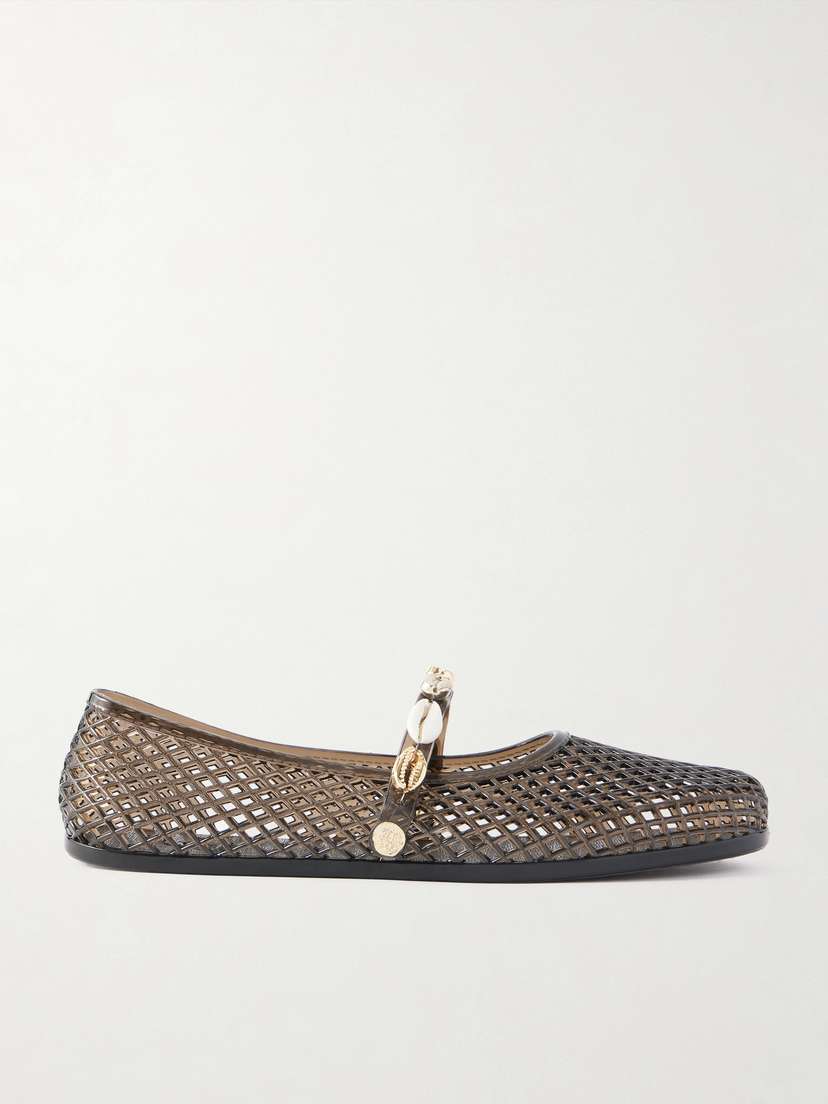 Ancient Greek Sandals Iro Shell-embellished Rubber Flats