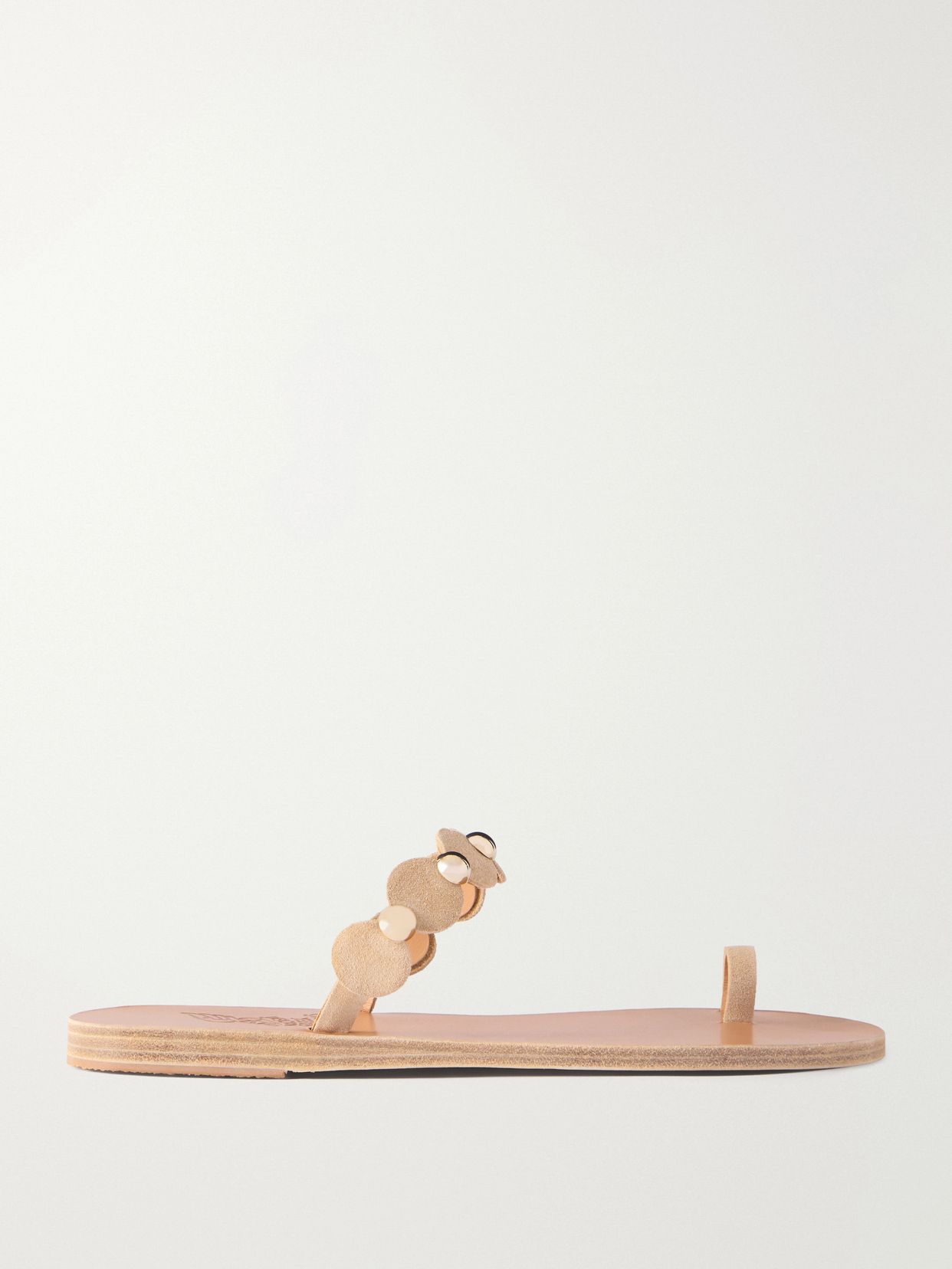 Dirki Studded Metallic Leather Sandals