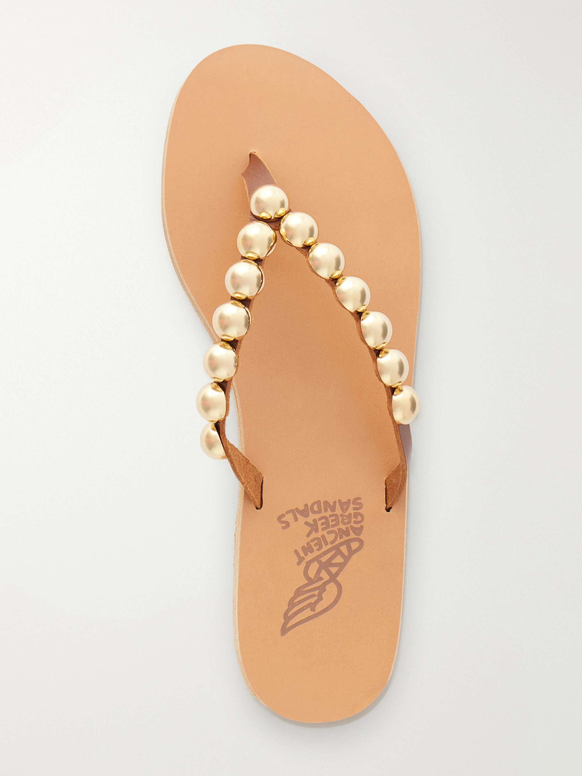 ANCIENT GREEK SANDALS Endoxi studded leather sandals | NET-A-PORTER