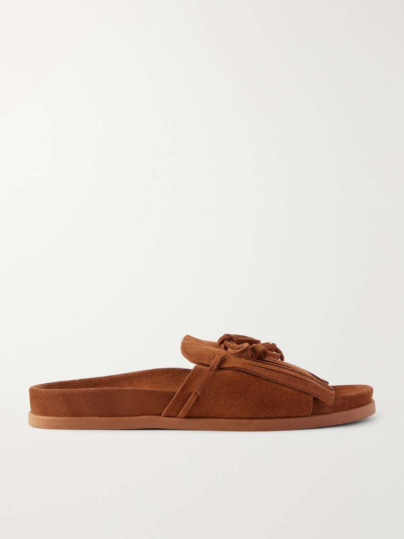 Ancient Greek Sandals Amfiliki Suede Slide On