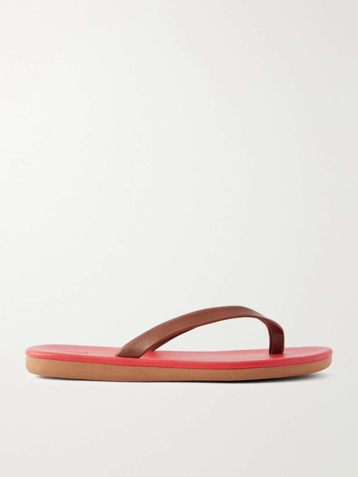 Ancient Greek Sandals Saionara Leather Flip Flops In Brown