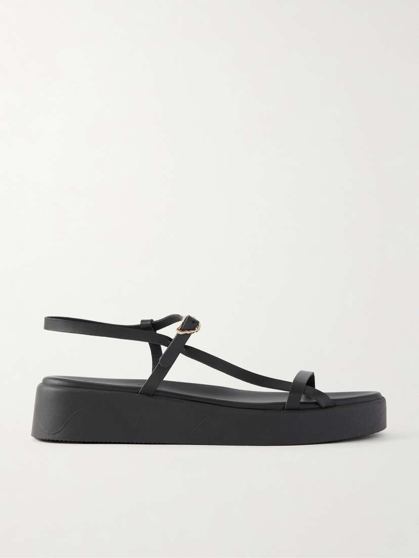 Ancient Greek Sandals Politia Leather Platform Sandals