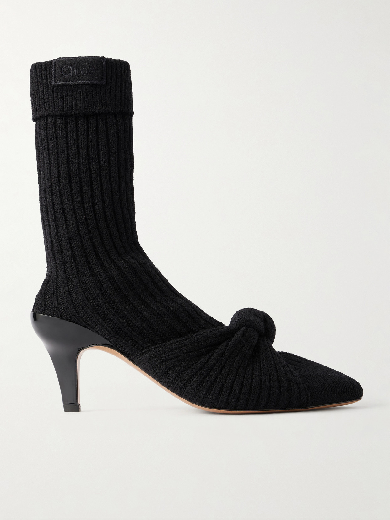 Chloé Knotted Knitted Boots In Black
