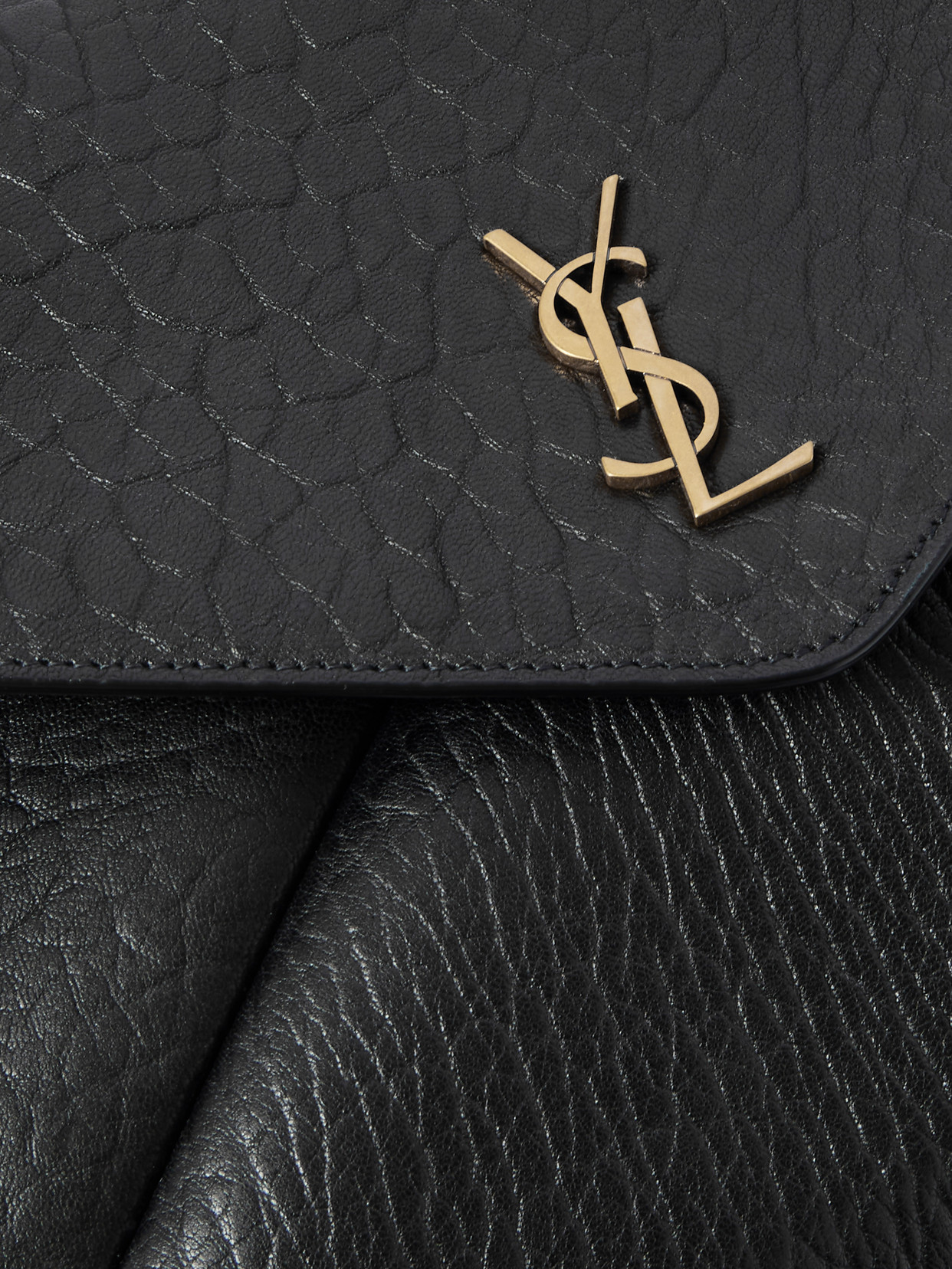 Cassandre Textured-Leather Shoulder Bag