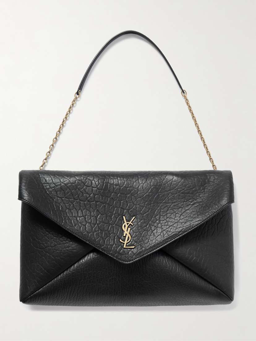 Saint Laurent Cassandre Textured-leather Shoulder Bag