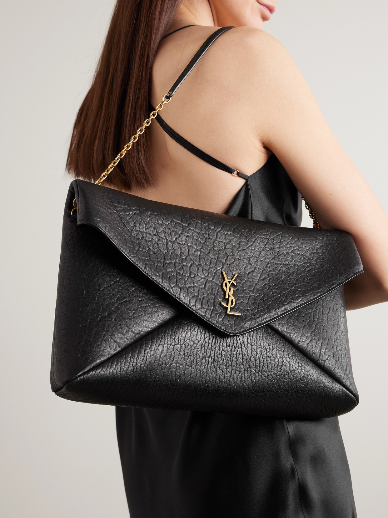 Cassandre Textured-Leather Shoulder Bag