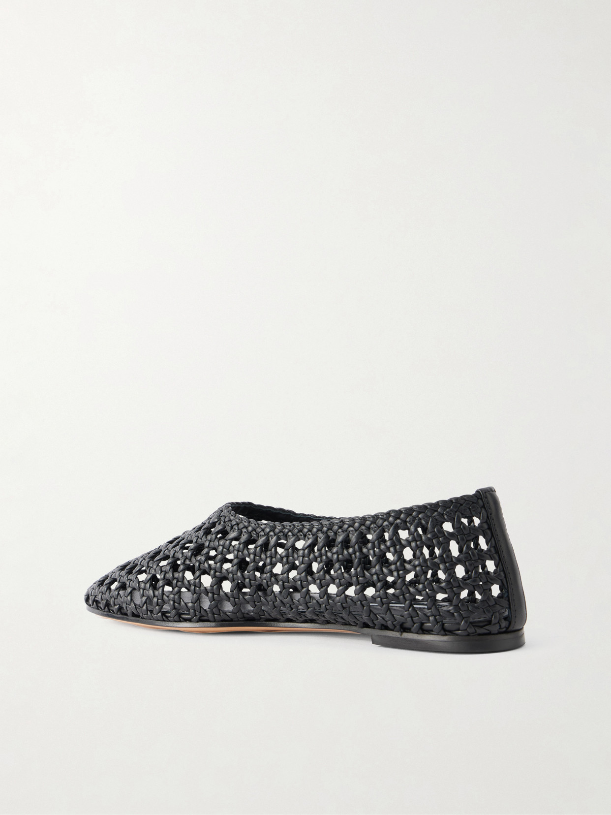 High Throat Woven Ballet Flats