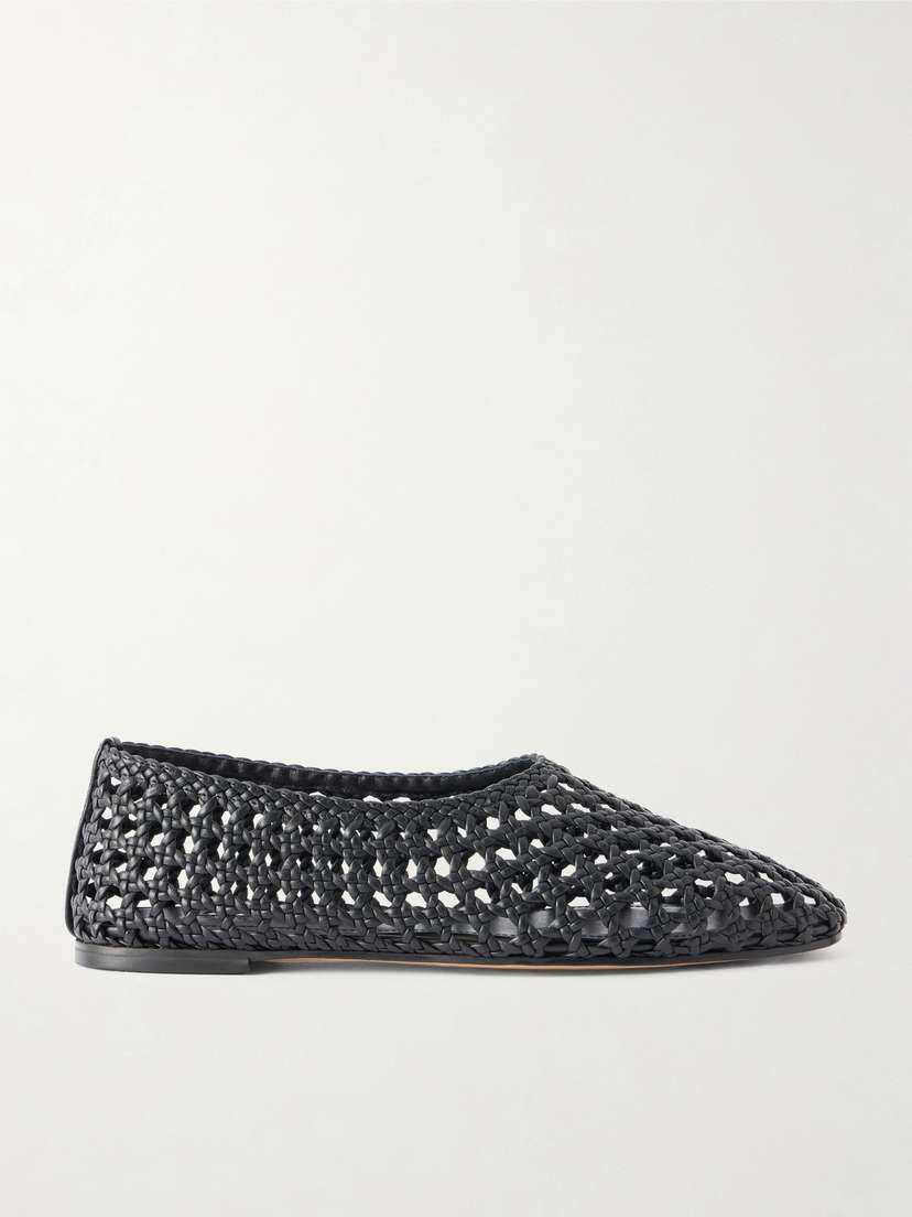 Emme Parsons High Throat Woven Leather Ballet Flats