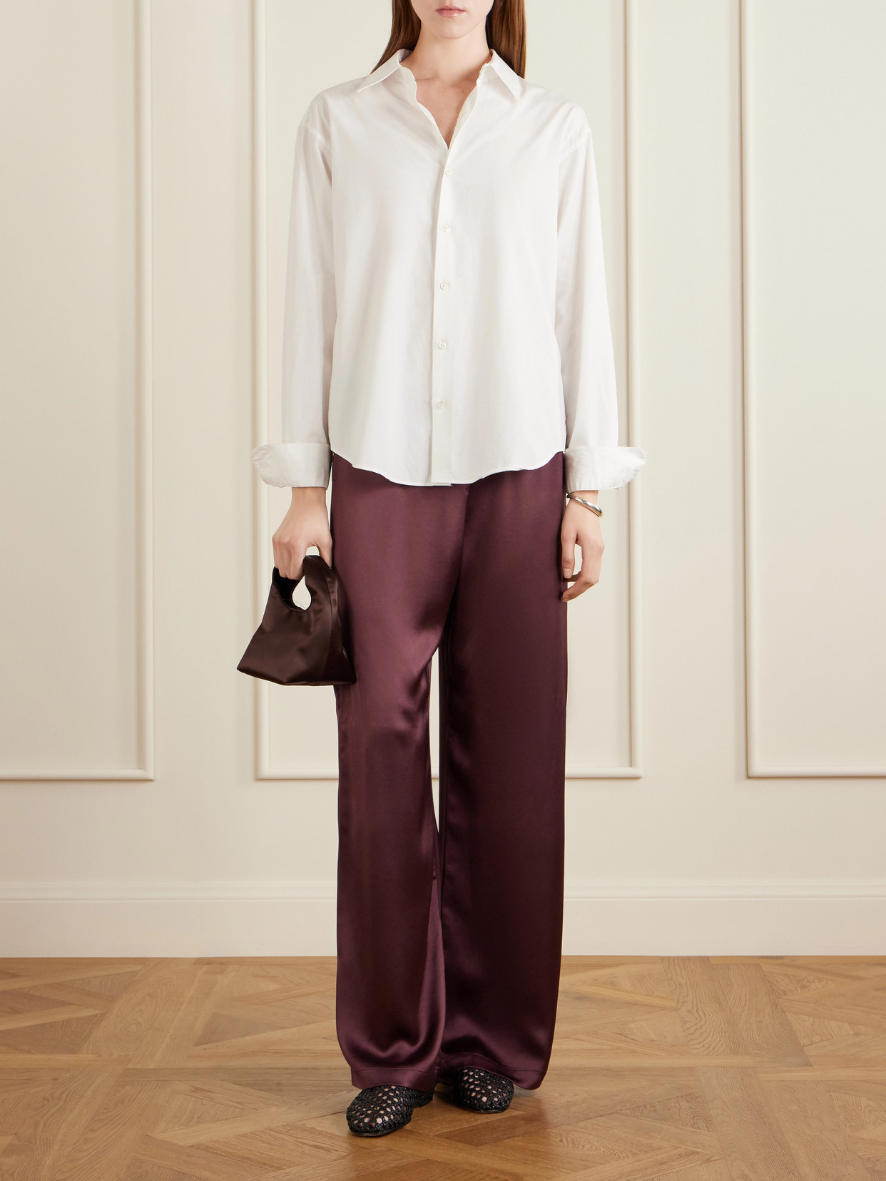 High Throat Woven Ballet Flats