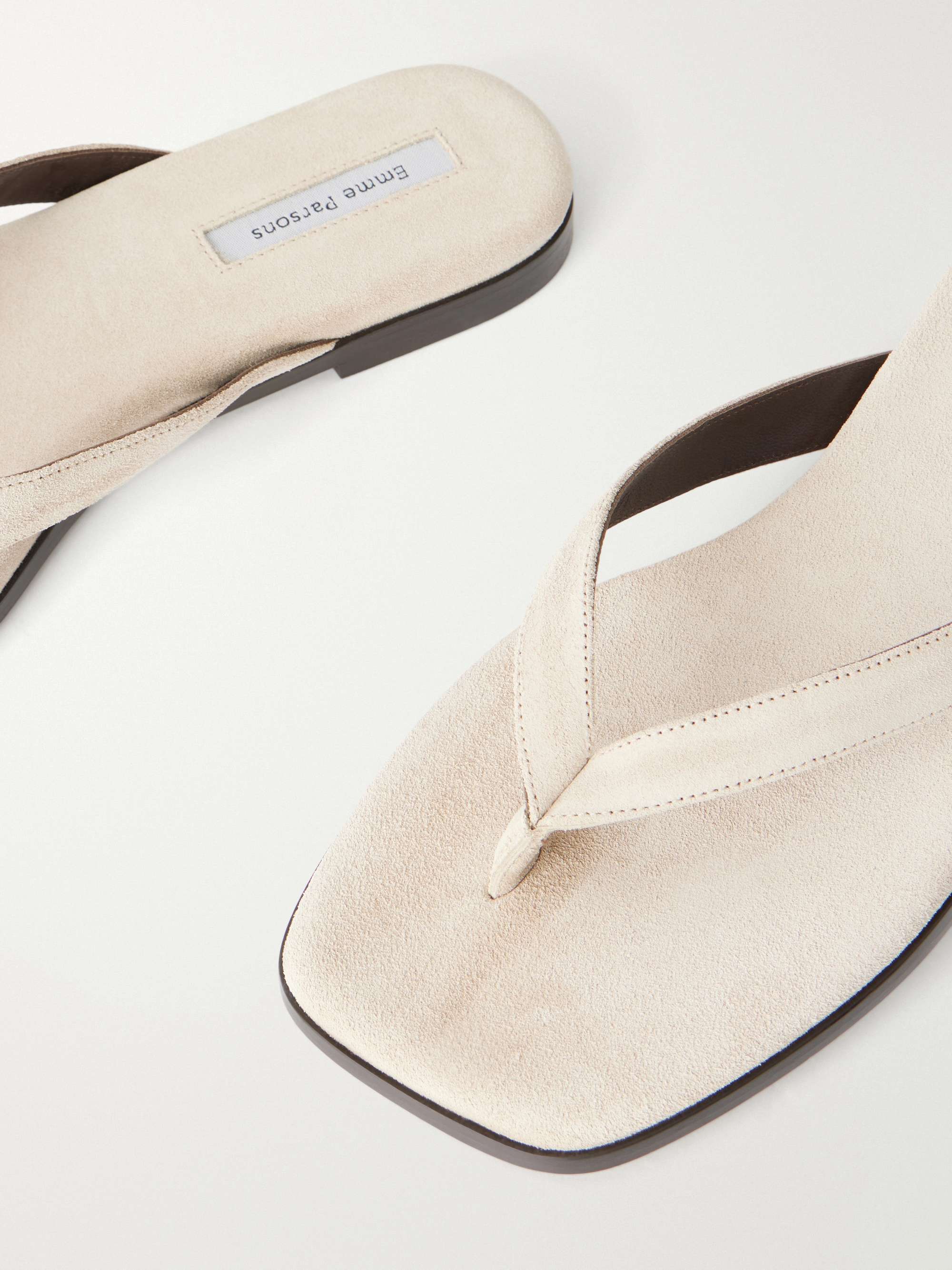 EMME PARSONS Meta suede thong sandals | NET-A-PORTER