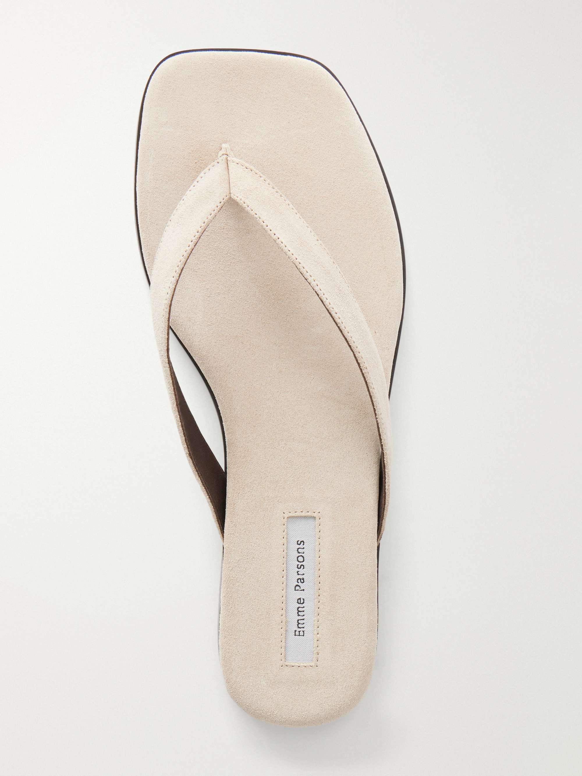 EMME PARSONS Meta suede thong sandals | NET-A-PORTER