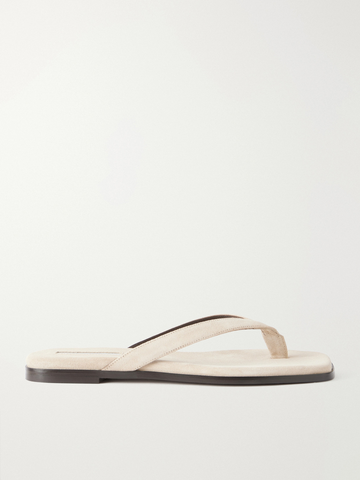 Emme Parsons Meta Suede Thong Sandals In Neutral
