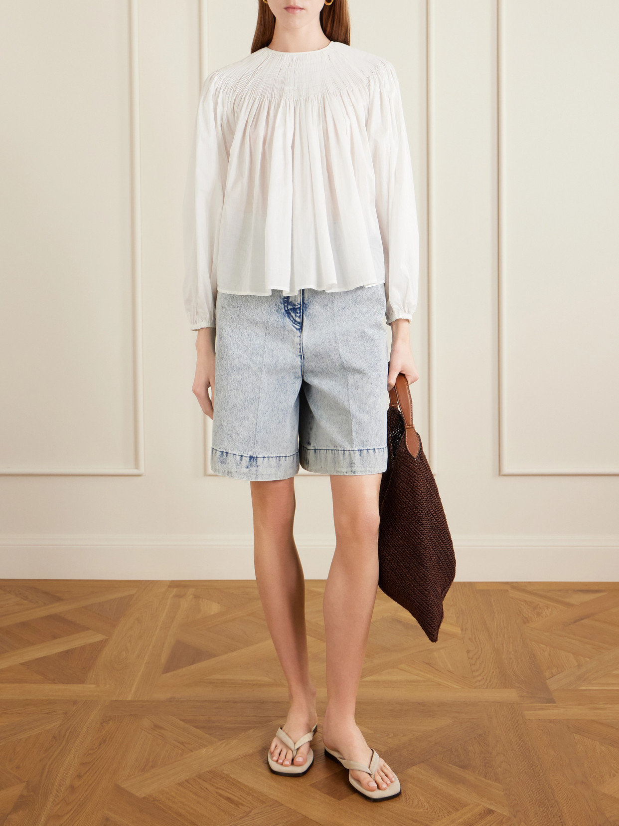 Meta Suede Thong Sandals