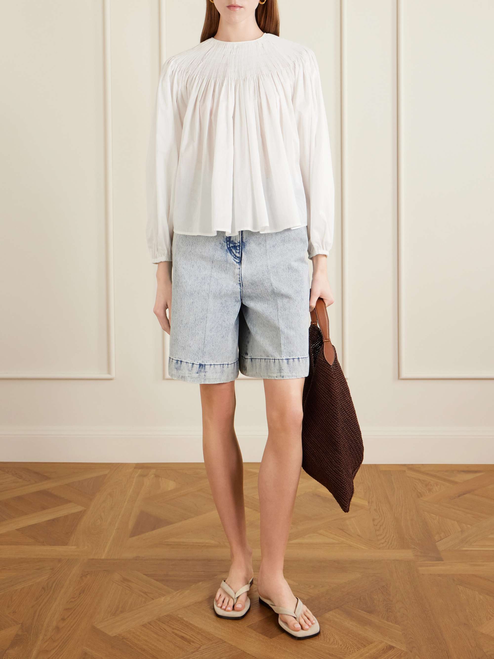 EMME PARSONS Meta suede thong sandals | NET-A-PORTER