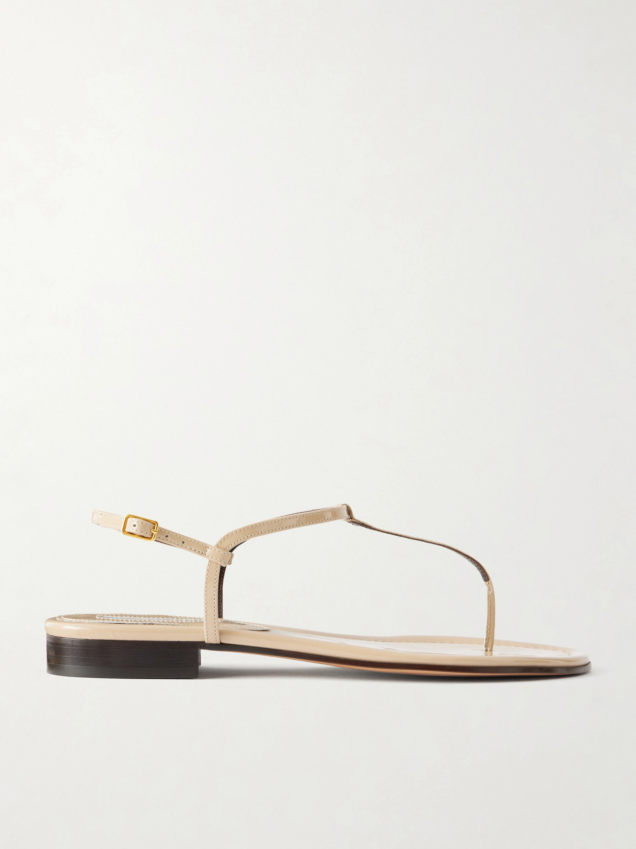 Emme Parsons Cecilia Patent-leather Sandals In Neutral