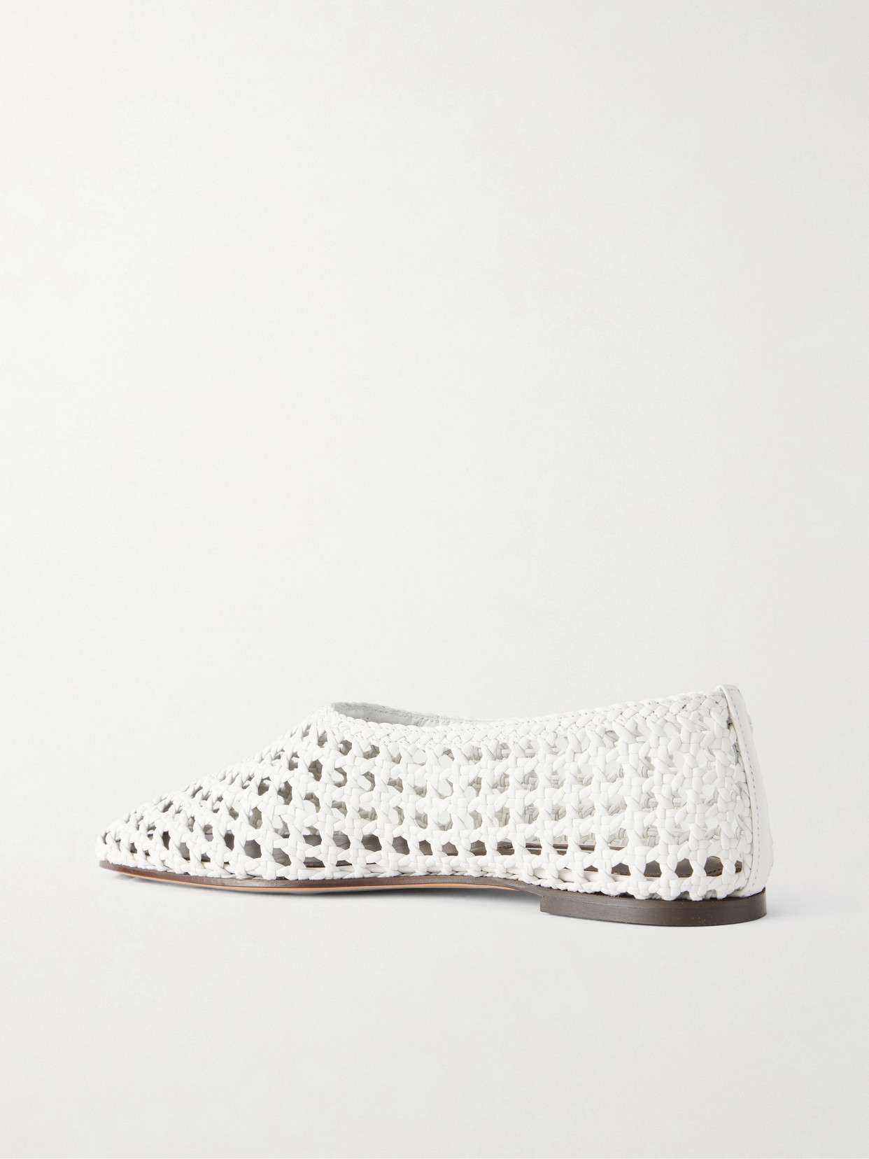 High Throat Woven Ballet Flats