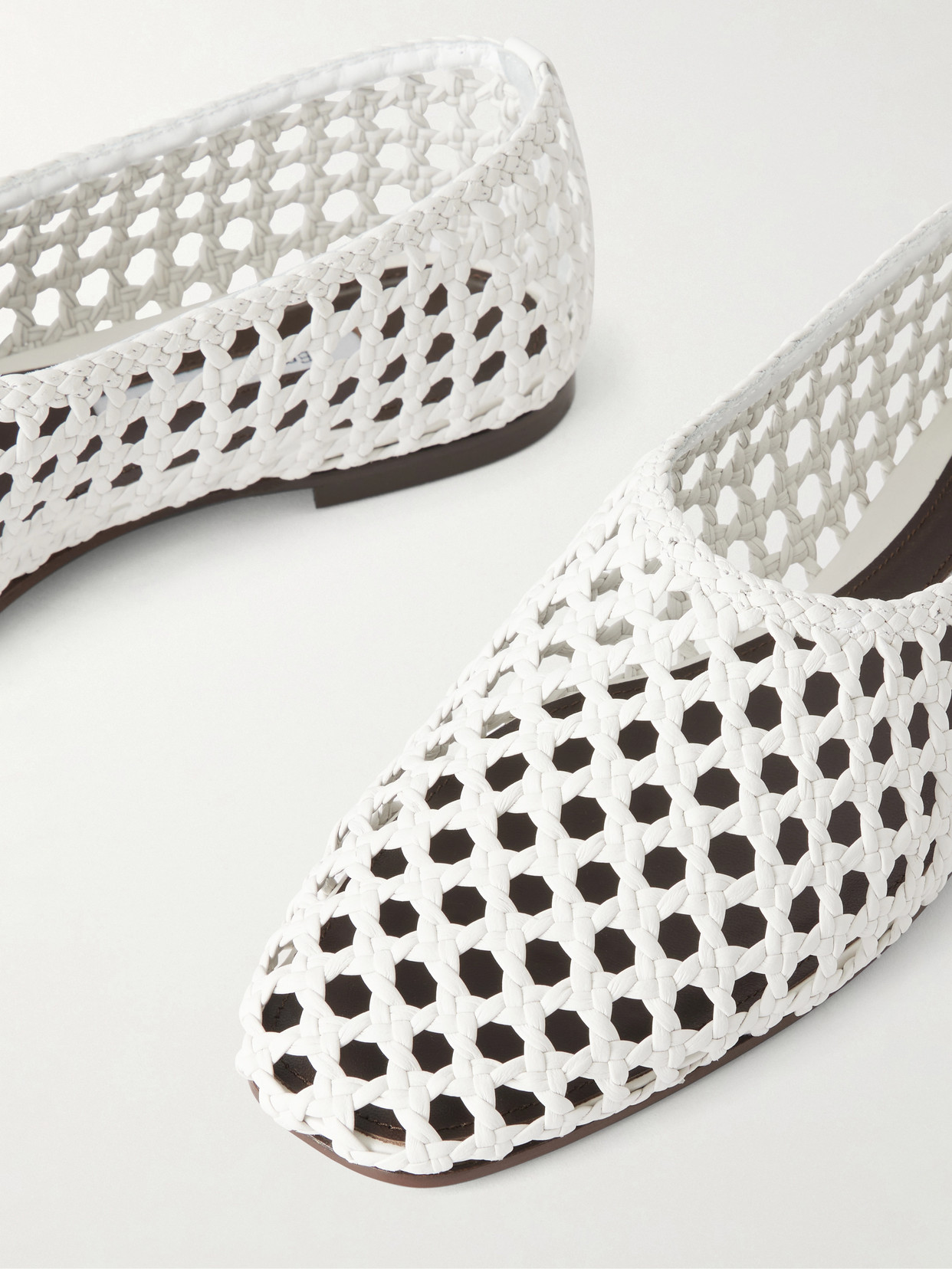 High Throat Woven Ballet Flats