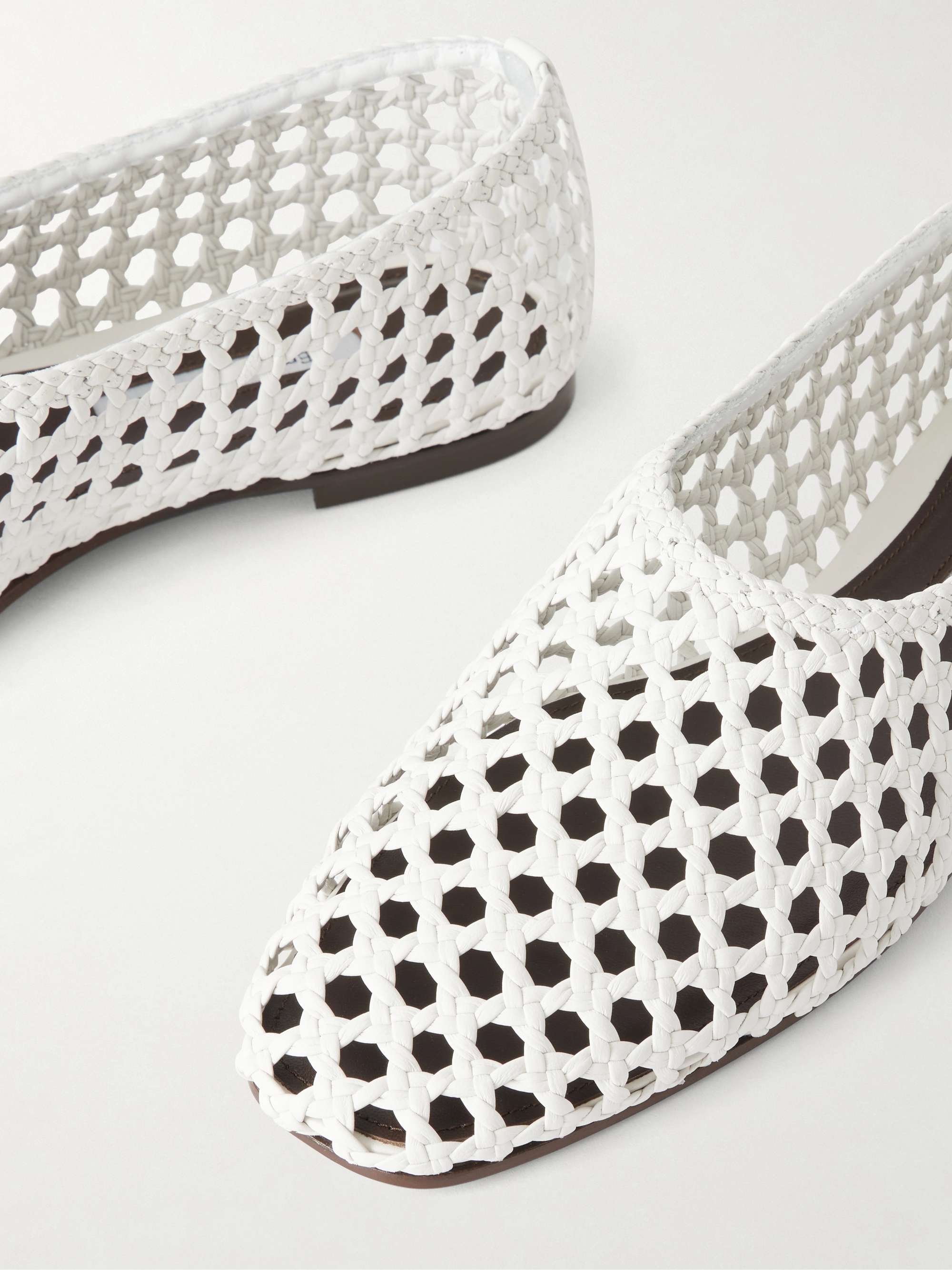 EMME PARSONS High Throat woven leather ballet flats | NET-A-PORTER