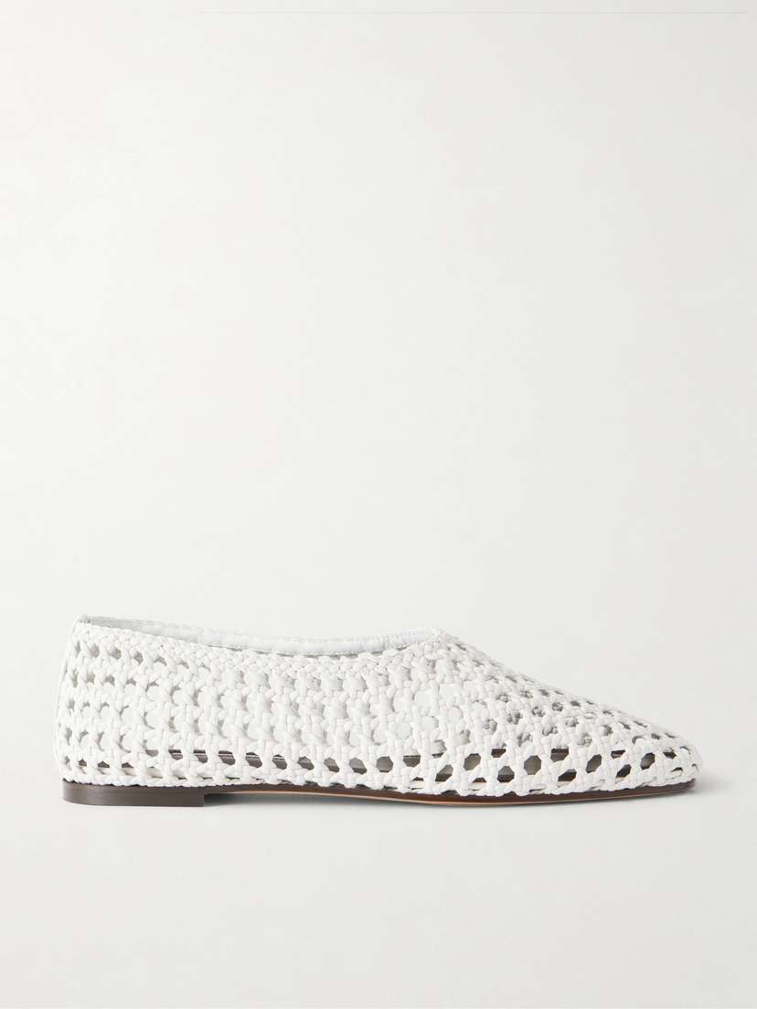 Emme Parsons High Throat Woven Leather Ballet Flats
