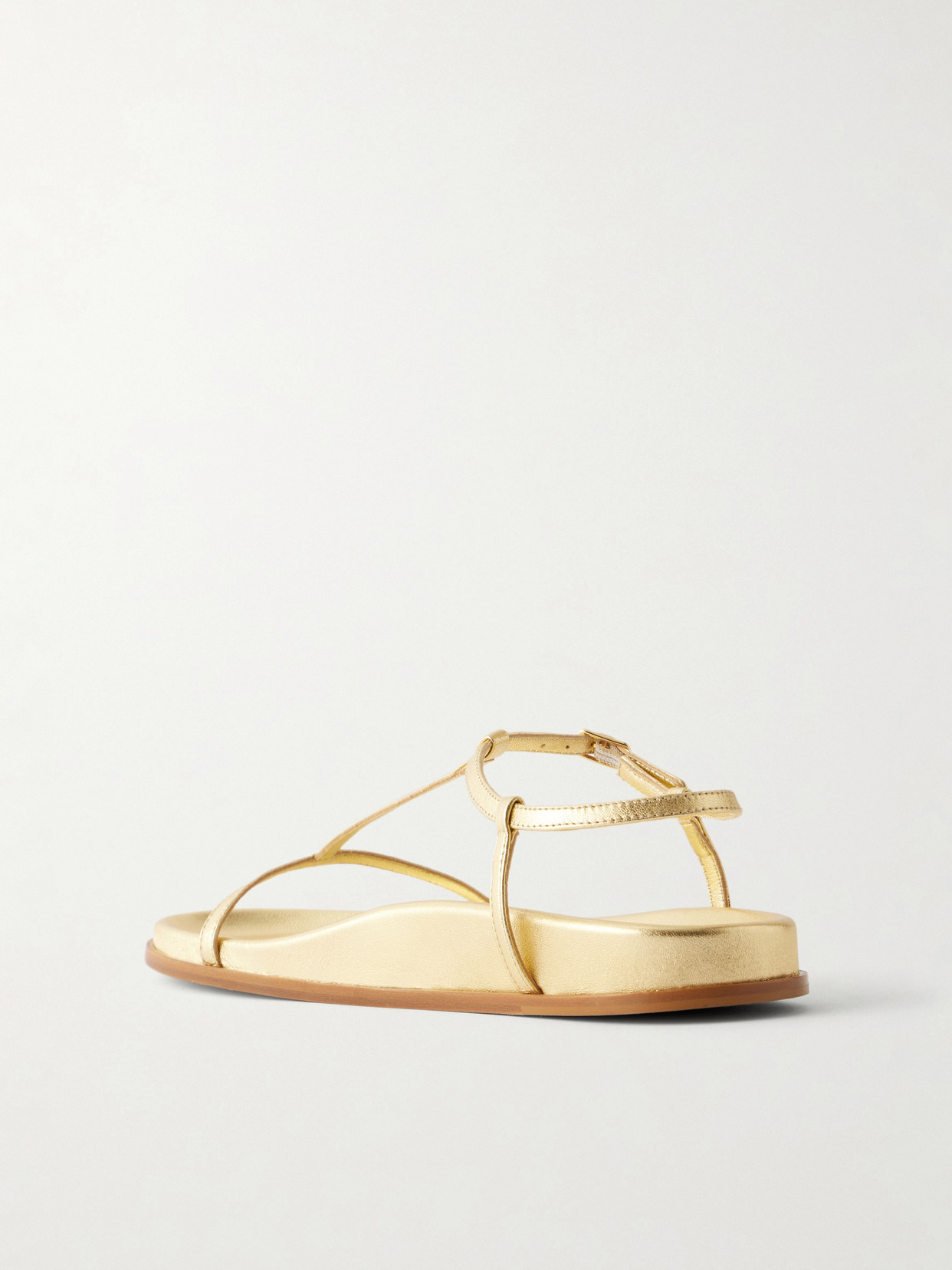 Aya Metallic-Leather Sandals