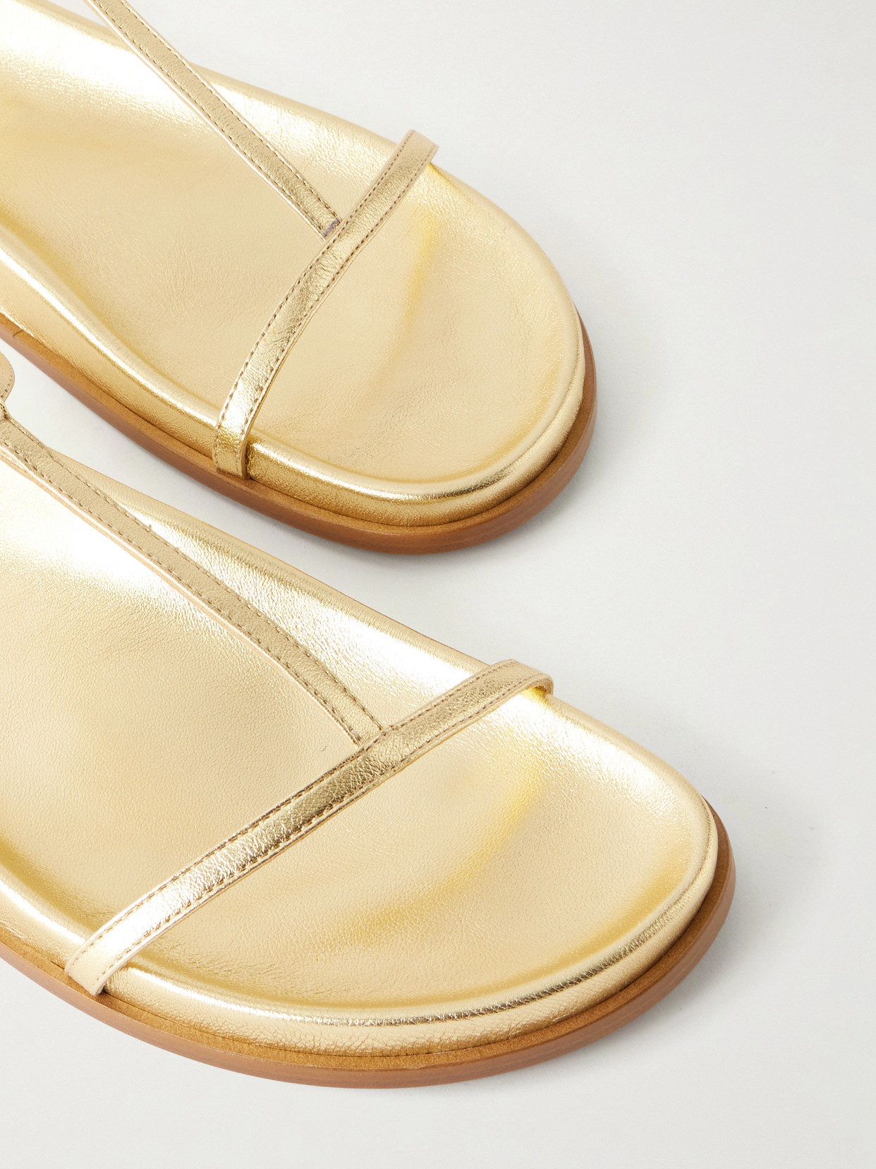 Aya Metallic-Leather Sandals