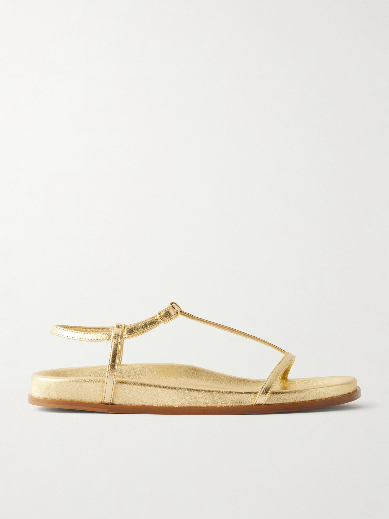 Aya Metallic-Leather Sandals
