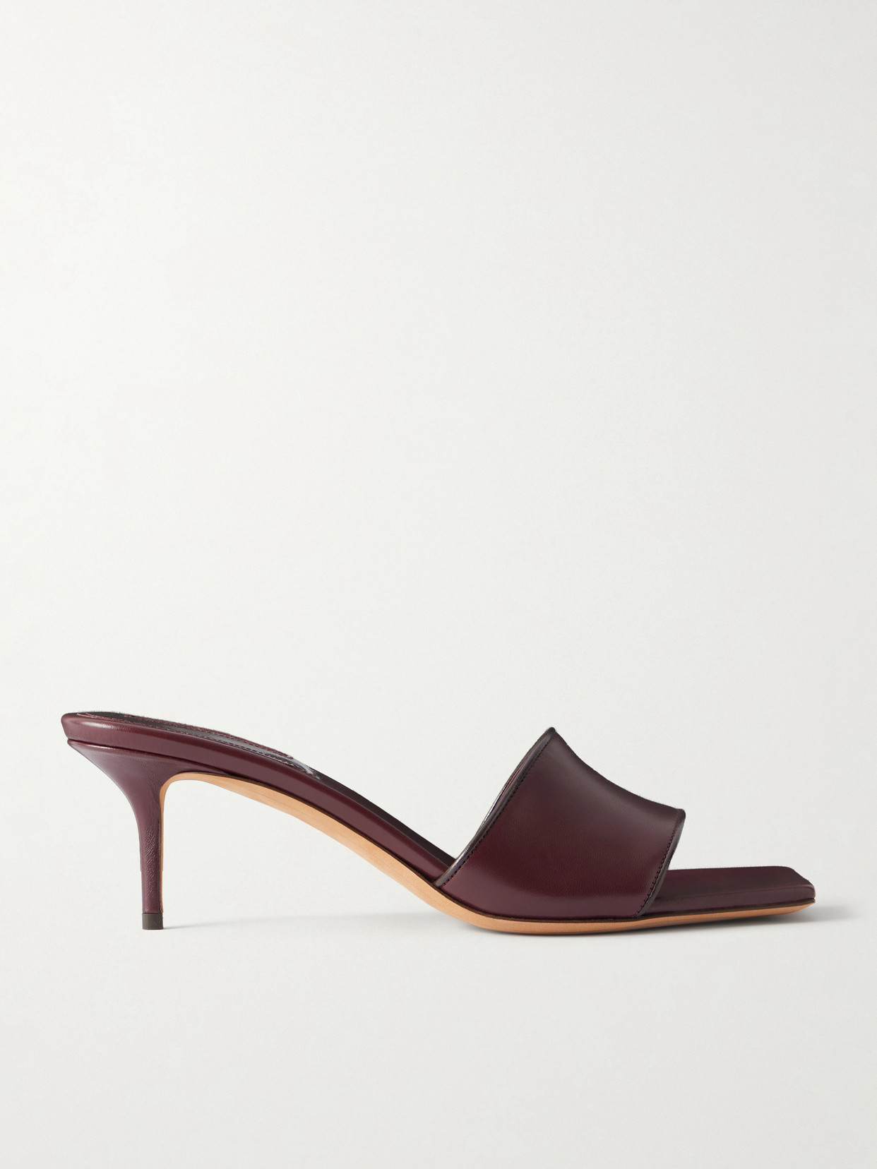 Emme Parsons - Stasera 55 Leather Heel Sandals - Burgundy