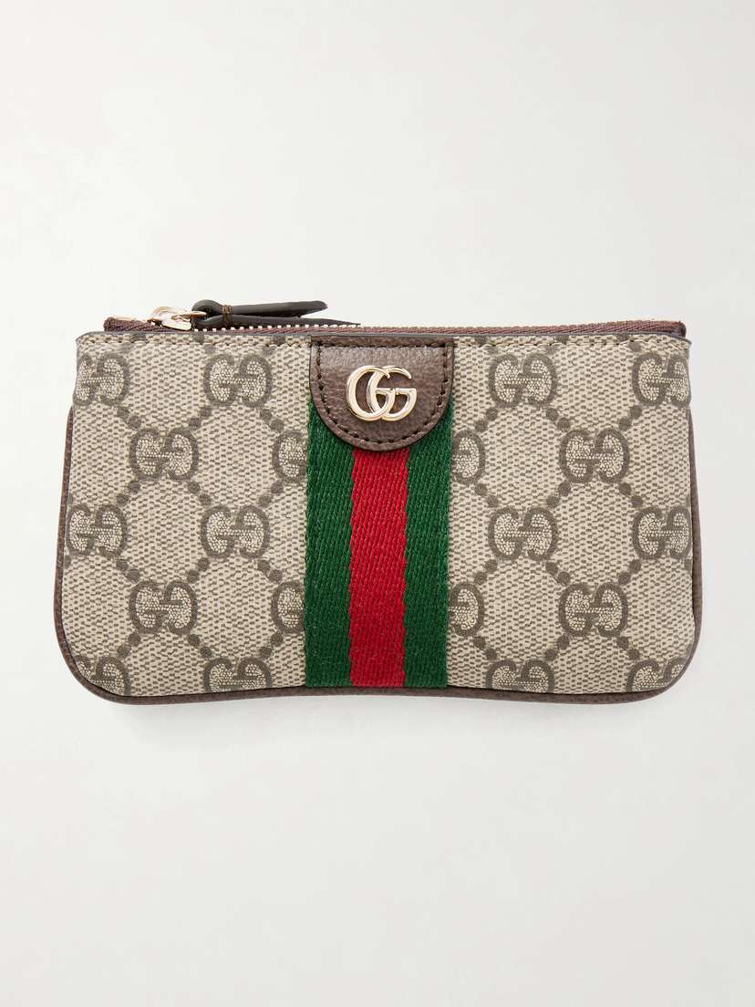 Gucci Ophidia Textured Leather-trimmed Printed Coated-canvas Wallet