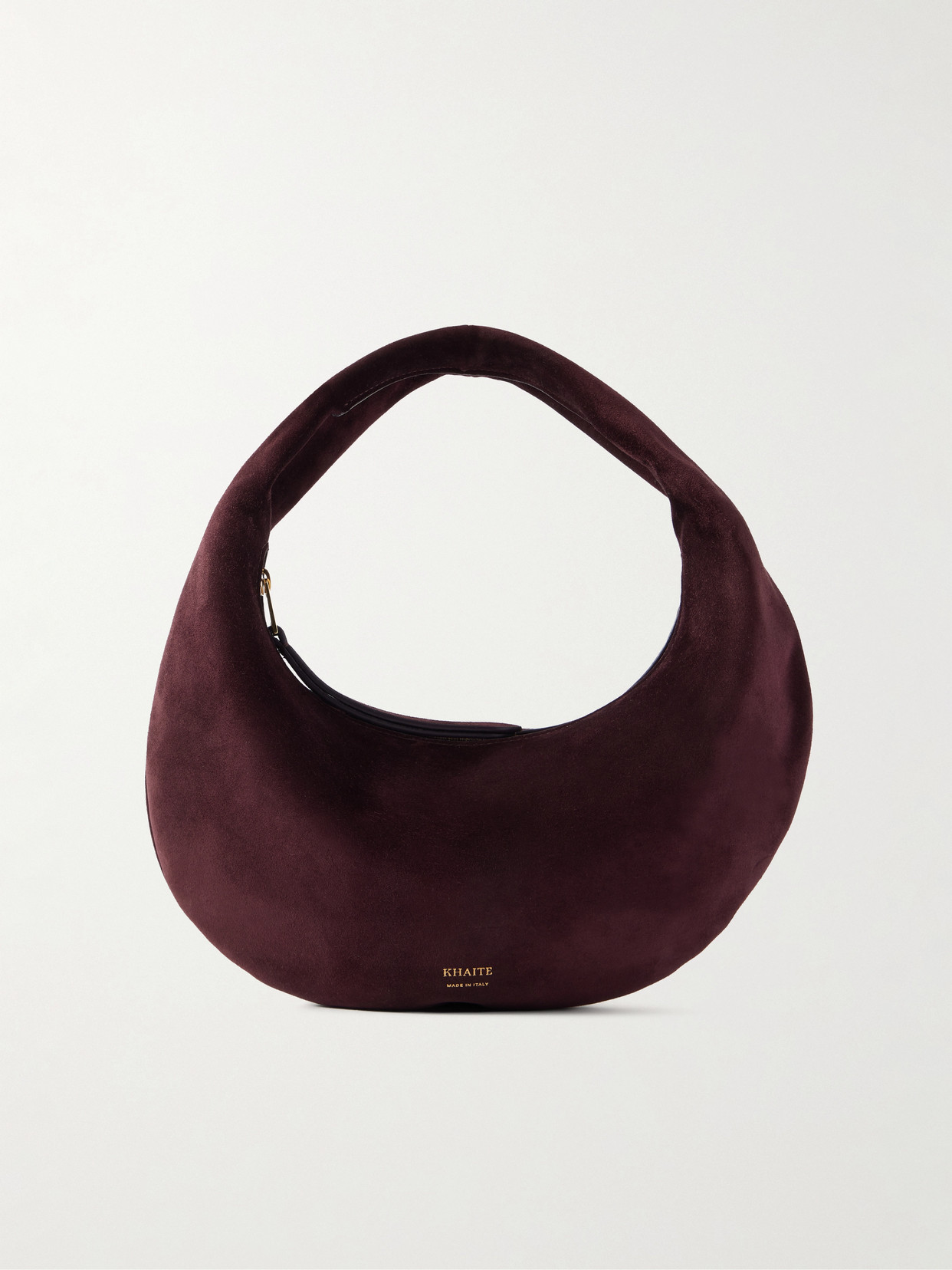 KHAITE - Olivia Mini Suede Shoulder Bag - Burgundy