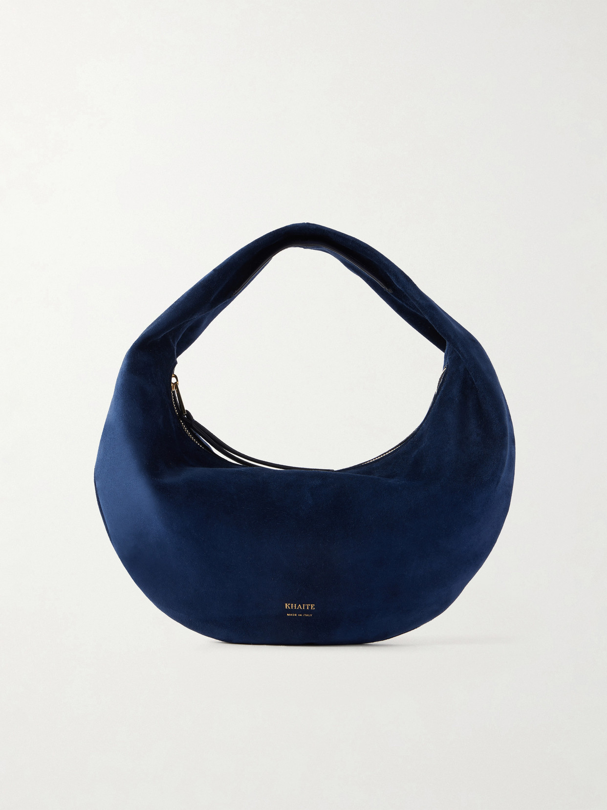 Khaite Olivia Mini Suede Shoulder Bag In Blue