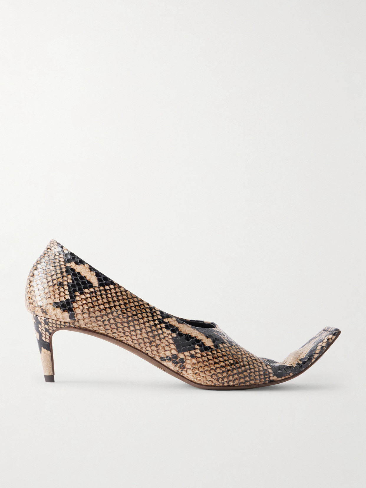 Khaite Marlene Snake-effect Leather Pumps In Animal Print