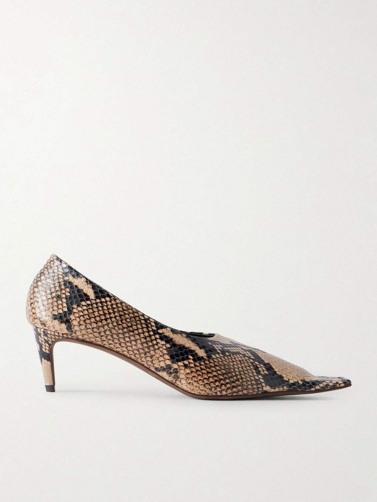 marlene snake effect leather pumps