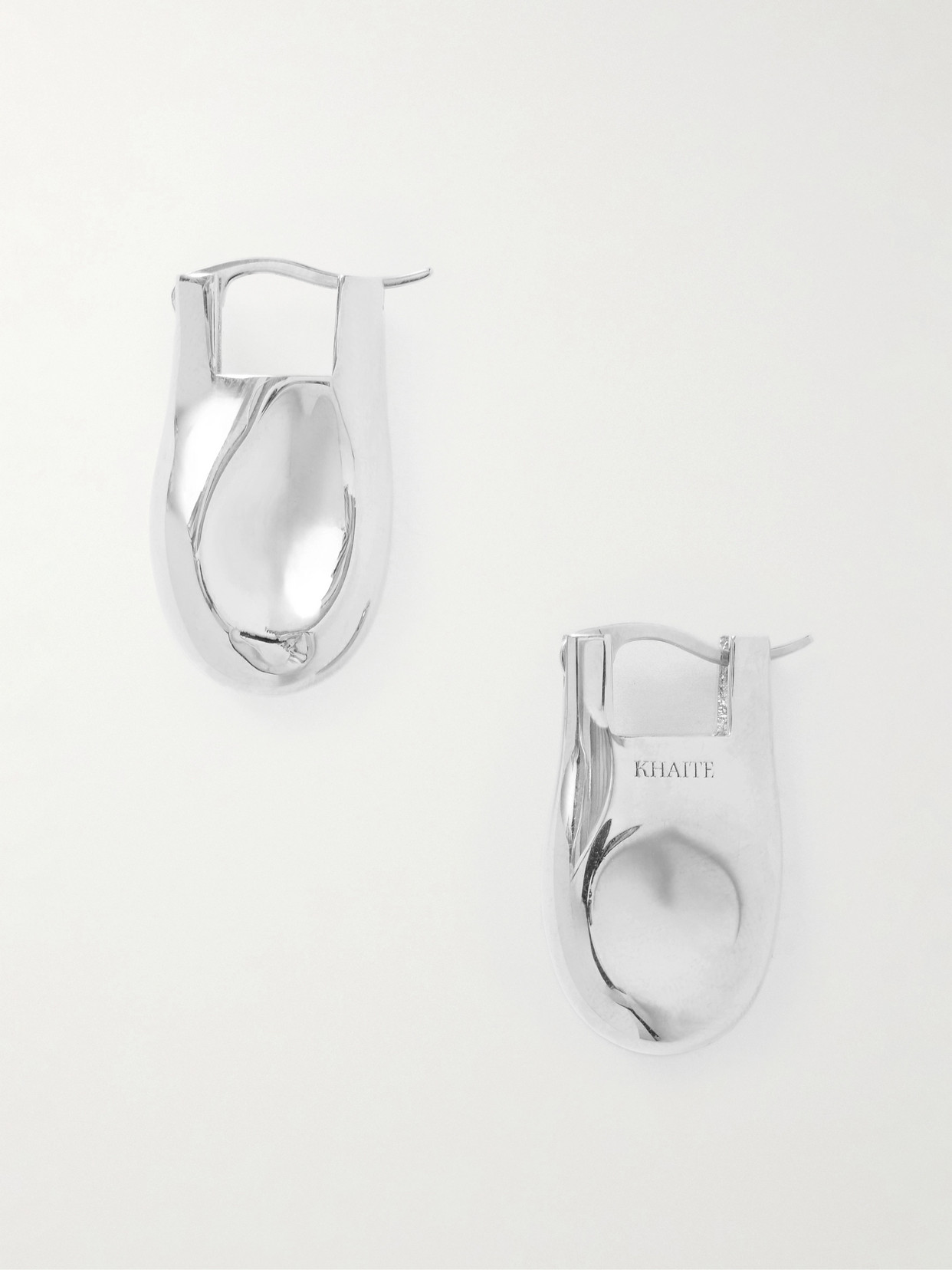 Khaite Keefe Silver-tone Drop Earrings In Metallic